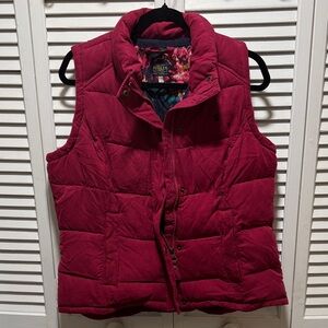Joules Burgundy Quilted Vest